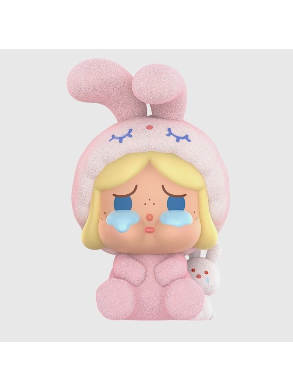 CRYBABY PINK RABBIT Pop‎ Bean Pajamas Cross Dressing Flocked Figure PopMart
